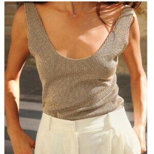 Zara Shiny Strap Tank Top